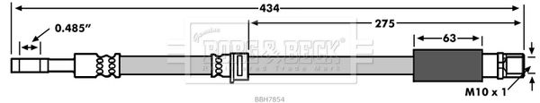 BORG & BECK Тормозной шланг BBH7854